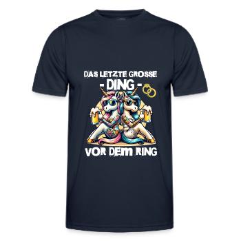 Enterrement de vie de garçon Mariée Enterrement de vie de jeune fille Grondement de femmes - T-shirt sport Homme - bleu marine - Devant - AI Model Male 178 dark (178cm)
