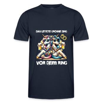 Enterrement de vie de garçon Mariée Enterrement de vie de jeune fille Grondement de femmes - T-shirt sport Homme - bleu marine - Devant - AI Model Male 178 dark (178cm)