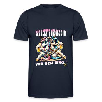 Bachelor Party Bride Hen Party Rumbling Women - Men's Functional T-Shirt - navy - Front - AI Model Male 178 dark (178cm)