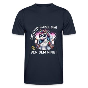 Enterrement de vie de garçon Mariée Enterrement de vie de jeune fille Grondement de femmes - T-shirt sport Homme - bleu marine - Devant - AI Model Male 178 dark (178cm)