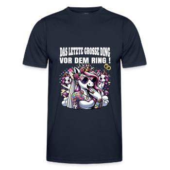 Enterrement de vie de garçon Mariée Enterrement de vie de jeune fille Grondement de femmes - T-shirt sport Homme - bleu marine - Devant - AI Model Male 178 dark (178cm)