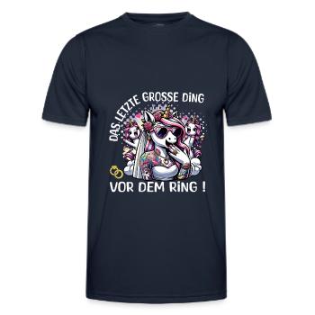 Enterrement de vie de garçon Mariée Enterrement de vie de jeune fille Grondement de femmes - T-shirt sport Homme - bleu marine - Devant - AI Model Male 178 dark (178cm)