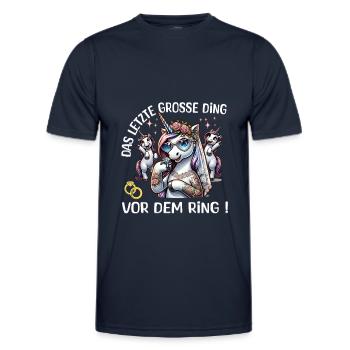 Enterrement de vie de garçon Mariée Enterrement de vie de jeune fille Grondement de femmes - T-shirt sport Homme - bleu marine - Devant - AI Model Male 178 dark (178cm)