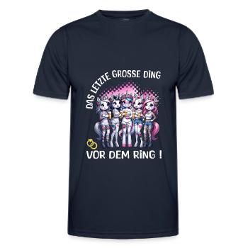 Enterrement de vie de garçon Mariée Enterrement de vie de jeune fille Grondement de femmes - T-shirt sport Homme - bleu marine - Devant - AI Model Male 178 dark (178cm)