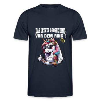 Enterrement de vie de garçon Mariée Enterrement de vie de jeune fille Grondement de femmes - T-shirt sport Homme - bleu marine - Devant - AI Model Male 178 dark (178cm)