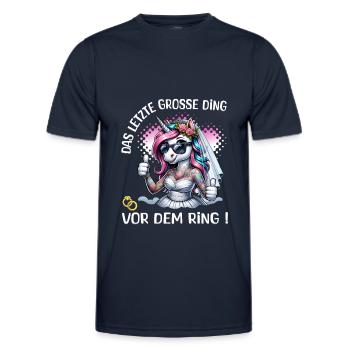 Enterrement de vie de garçon Mariée Enterrement de vie de jeune fille Grondement de femmes - T-shirt sport Homme - bleu marine - Devant - AI Model Male 178 dark (178cm)