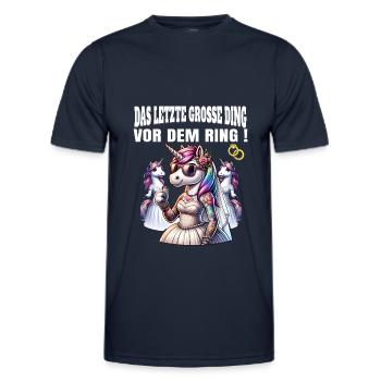 Enterrement de vie de garçon Mariée Enterrement de vie de jeune fille Grondement de femmes - T-shirt sport Homme - bleu marine - Devant - AI Model Male 178 dark (178cm)