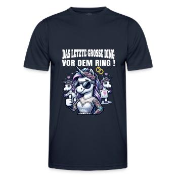Enterrement de vie de garçon Mariée Enterrement de vie de jeune fille Grondement de femmes - T-shirt sport Homme - bleu marine - Devant - AI Model Male 178 dark (178cm)