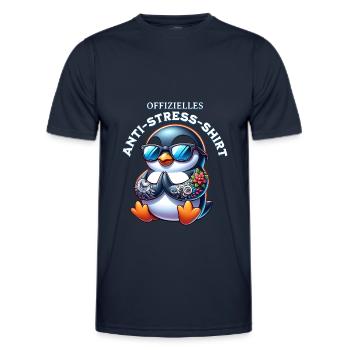Méditation & Yoga Officiel Anti Stress - T-shirt sport Homme - bleu marine - Devant - AI Model Male 178 dark (178cm)