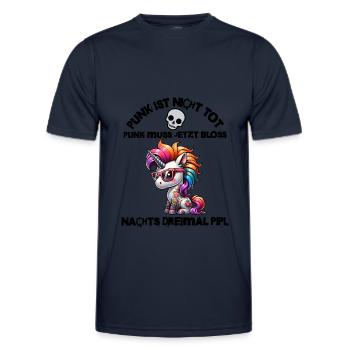Punk Rock - Ich bin alt aber Punk ist nicht tot - Männer Funktions-T-Shirt - Navy - Vorne - AI Model Male 178 dark (178cm)