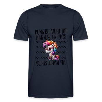 Punk Rock - Ich bin alt aber Punk ist nicht tot - Männer Funktions-T-Shirt - Navy - Vorne - AI Model Male 178 dark (178cm)
