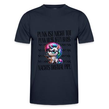 Punk Rock - Ich bin alt aber Punk ist nicht tot - Männer Funktions-T-Shirt - Navy - Vorne - AI Model Male 178 dark (178cm)