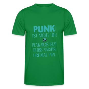 Punk Rock - Ich bin alt aber Punk ist nicht tot - Männer Funktions-T-Shirt - Kelly Green - Vorne - AI Model Male 178 dark (178cm)