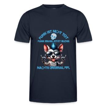 Punk Rock - Ich bin alt aber Punk ist nicht tot - Männer Funktions-T-Shirt - Navy - Vorne - AI Model Male 178 dark (178cm)