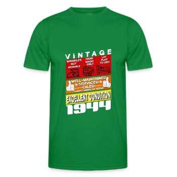 81 years old Vintage 1944 women & men Birthday - Männer Funktions-T-Shirt - Kelly Green - Vorne - AI Model Male 178 dark (178cm)