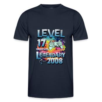 Level 17 Freigeschaltet seit 1982 Geburtstag - Männer Funktions-T-Shirt - Navy - Vorne - AI Model Male 178 dark (178cm)