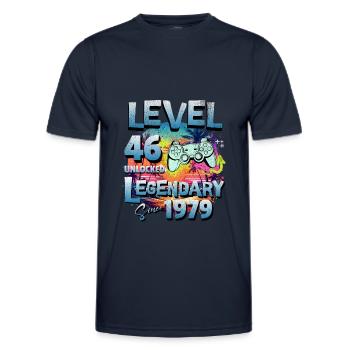Level 46 Freigeschaltet seit 1982 Geburtstag - Männer Funktions-T-Shirt - Navy - Vorne - AI Model Male 178 dark (178cm)