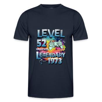 Level 52 Freigeschaltet seit 1982 Geburtstag - Männer Funktions-T-Shirt - Navy - Vorne - AI Model Male 178 dark (178cm)