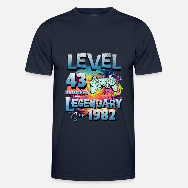 Level 43 Freigeschaltet seit 1982 Geburtstag Männer Funktions-T-Shirt