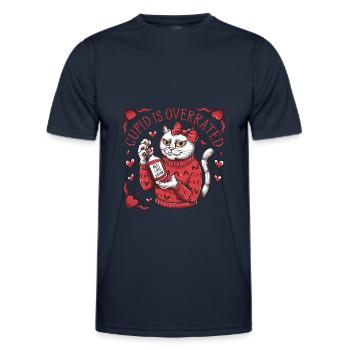 Single Valentine's Day Love Cupid Funny Saying - Men's Functional T-Shirt - navy - Front - AI Model Male 178 dark (178cm)