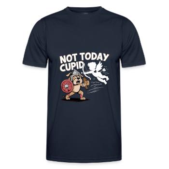 Single & Anti Liebe Valentinstag Not today cupid - Männer Funktions-T-Shirt - Navy - Vorne - AI Model Male 178 dark (178cm)
