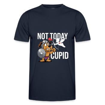 Single & Anti Liebe Valentinstag Not today cupid - Männer Funktions-T-Shirt - Navy - Vorne - AI Model Male 178 dark (178cm)