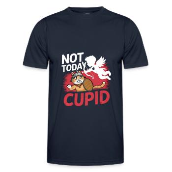 Single & Anti Liebe Valentinstag Not today cupid - Männer Funktions-T-Shirt - Navy - Vorne - AI Model Male 178 dark (178cm)