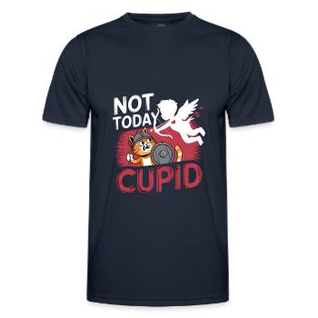 Single & Anti Liebe Valentinstag Not today cupid - Männer Funktions-T-Shirt - Navy - Vorne - AI Model Male 178 dark (178cm)