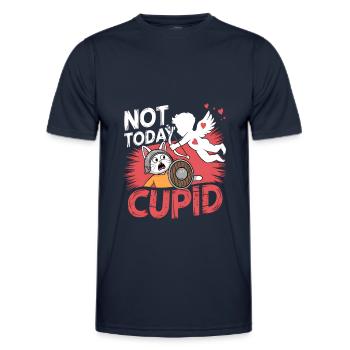Single & Anti Liebe Valentinstag Not today cupid - Männer Funktions-T-Shirt - Navy - Vorne - AI Model Male 178 dark (178cm)