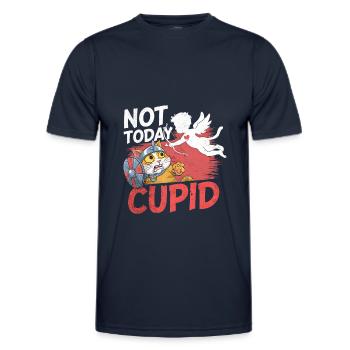 Single & Anti Liebe Valentinstag Not today cupid - Männer Funktions-T-Shirt - Navy - Vorne - AI Model Male 178 dark (178cm)