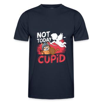 Single & Anti Liebe Valentinstag Not today cupid - Männer Funktions-T-Shirt - Navy - Vorne - AI Model Male 178 dark (178cm)