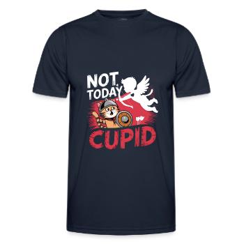 Single & Anti Liebe Valentinstag Not today cupid - Männer Funktions-T-Shirt - Navy - Vorne - AI Model Male 178 dark (178cm)