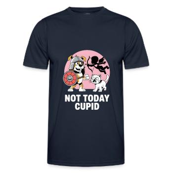 Single & Anti Liebe Valentinstag Not today cupid - Männer Funktions-T-Shirt - Navy - Vorne - AI Model Male 178 dark (178cm)