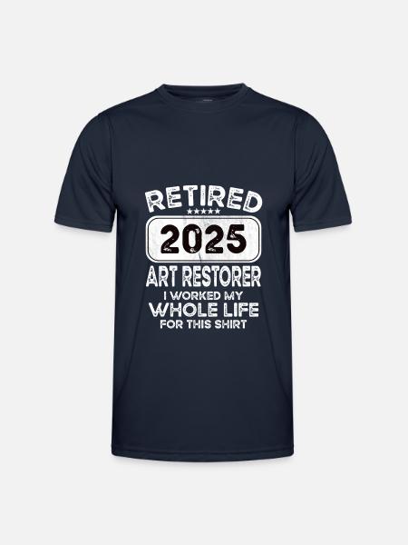 Retired Art restorer 2025 - Men's Functional T-Shirt - navy