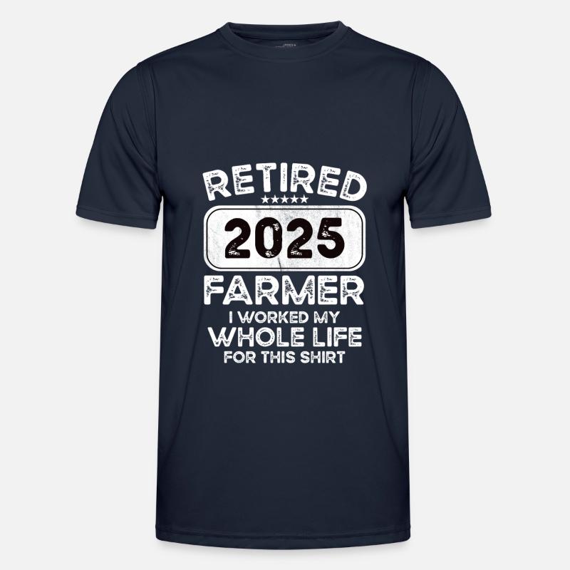 Retired Farmer 2025 - Men's Functional T-Shirt - navy