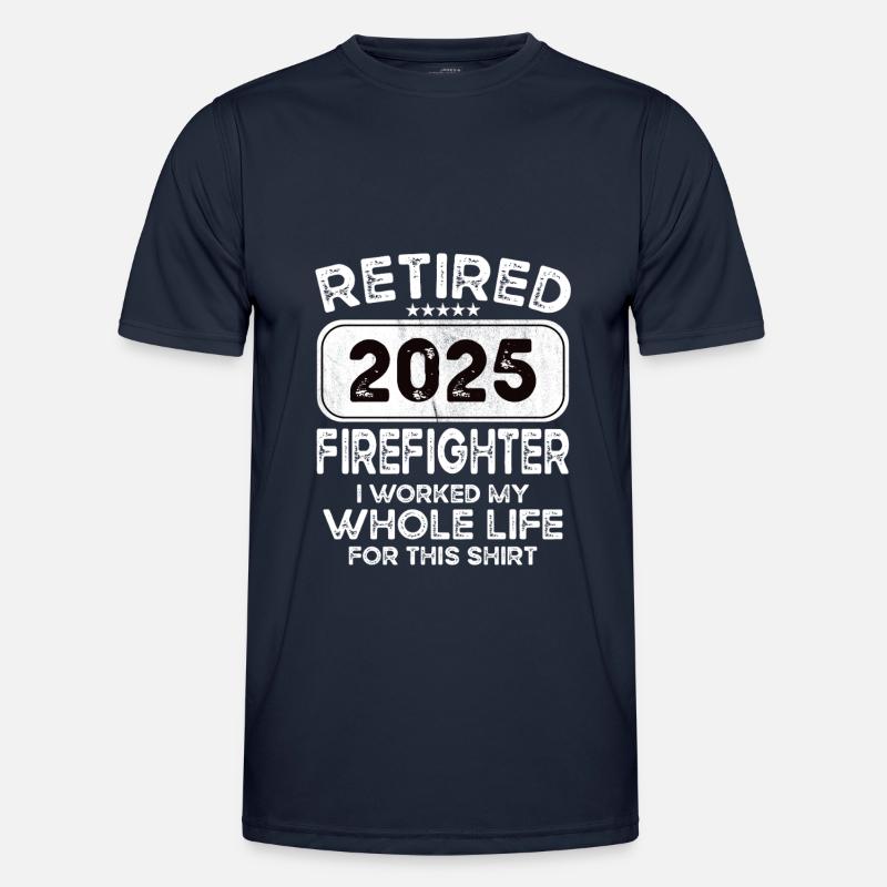 Retired Firefighter 2025 - Men's Functional T-Shirt - navy