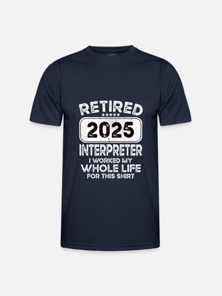 Retired Interpreter 2025 - Men's Functional T-Shirt - navy