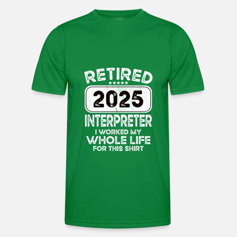 Retired Interpreter 2025 Männer Funktions-T-Shirt