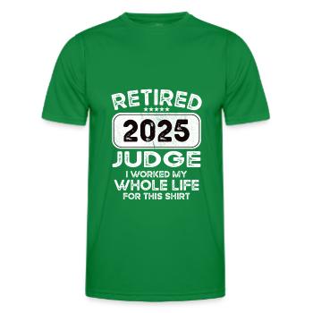Retired Judge 2025 - Men's Functional T-Shirt - kelly green - Front - AI Model Male 178 dark (178cm)