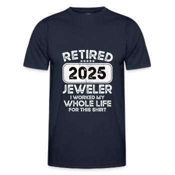 Retired Juweler 2025 - Männer Funktions-T-Shirt - Navy - Vorne - AI Model Male 178 dark (178cm)