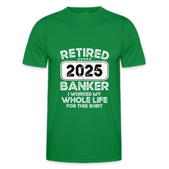 Retired Banker 2025 - Männer Funktions-T-Shirt - Kelly Green - Vorne - AI Model Male 178 dark (178cm)