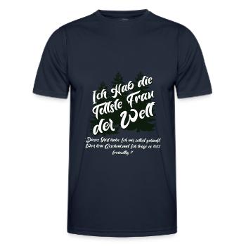 Hochzeit Verlobung Ich habe die tollste Frau - Männer Funktions-T-Shirt - Navy - Vorne - AI Model Male 178 dark (178cm)