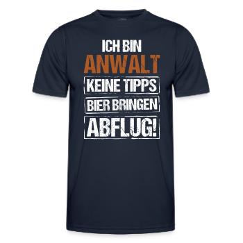 Je suis avocat - apporte de la bière et pars - T-shirt sport Homme - bleu marine - Devant - AI Model Male 178 dark (178cm)