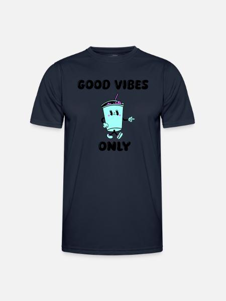 drink cartoon vibes - Men's Functional T-Shirt - navy