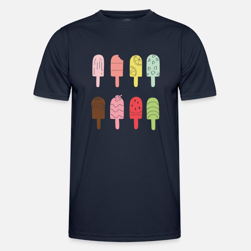 Eis Outfit Wassereis Karneval Eiscreme Stileis Männer Funktions-T-Shirt