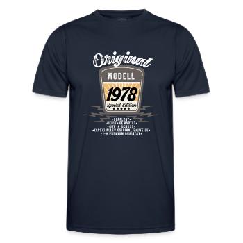 Modell 1978 - Männer Funktions-T-Shirt - Navy - Vorne - AI Model Male 178 dark (178cm)
