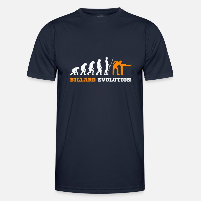 Billiard Evolution Snooker Pool - Men's Functional T-Shirt - navy