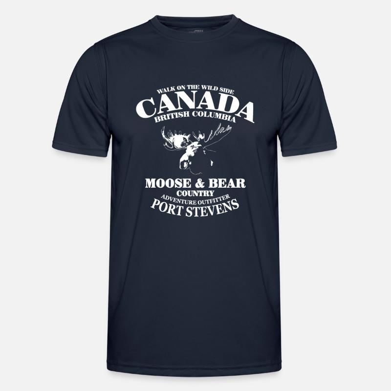Moose - Canada - Men's Functional T-Shirt - navy