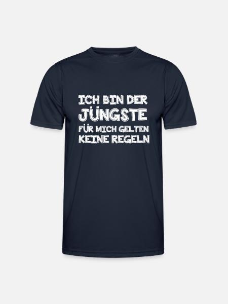 Ich bin der Jüngste - Männer Funktions-T-Shirt - Navy