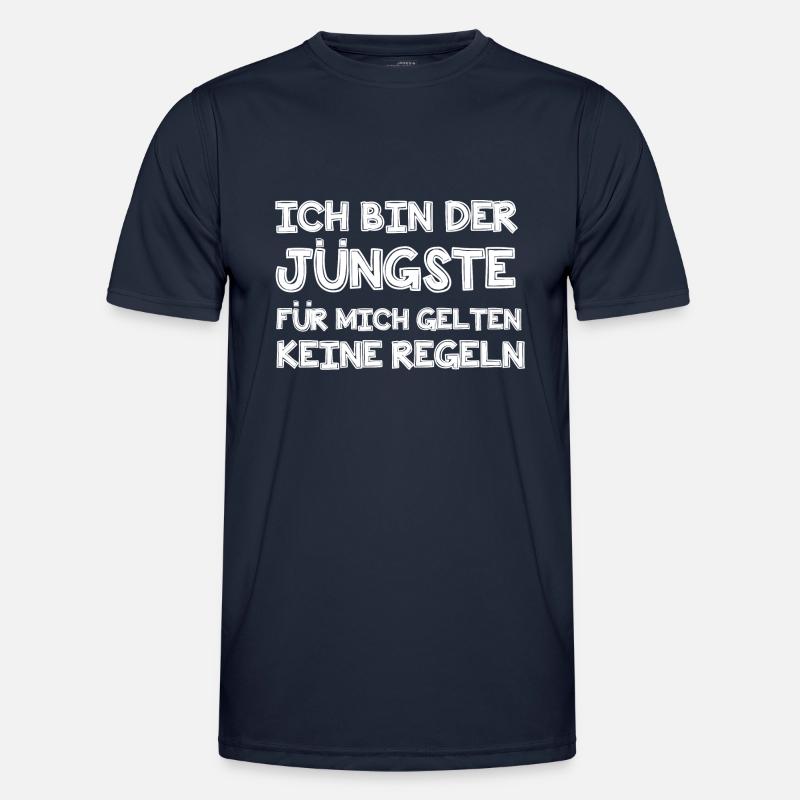 Ich bin der Jüngste - Männer Funktions-T-Shirt - Navy